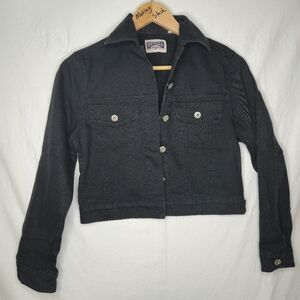 Nevada Ladies Black Denim Jacket Size Small